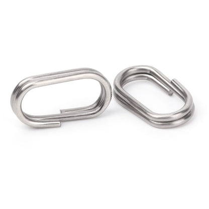 Durable Fast Lock Connector Fishing Hanging Snap Oval Split Rings Barrel Swivel