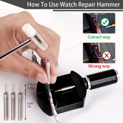 Watch Link Removal Tool Kit Watch Band Tool Strap Chain Pin Remover Repair Tool