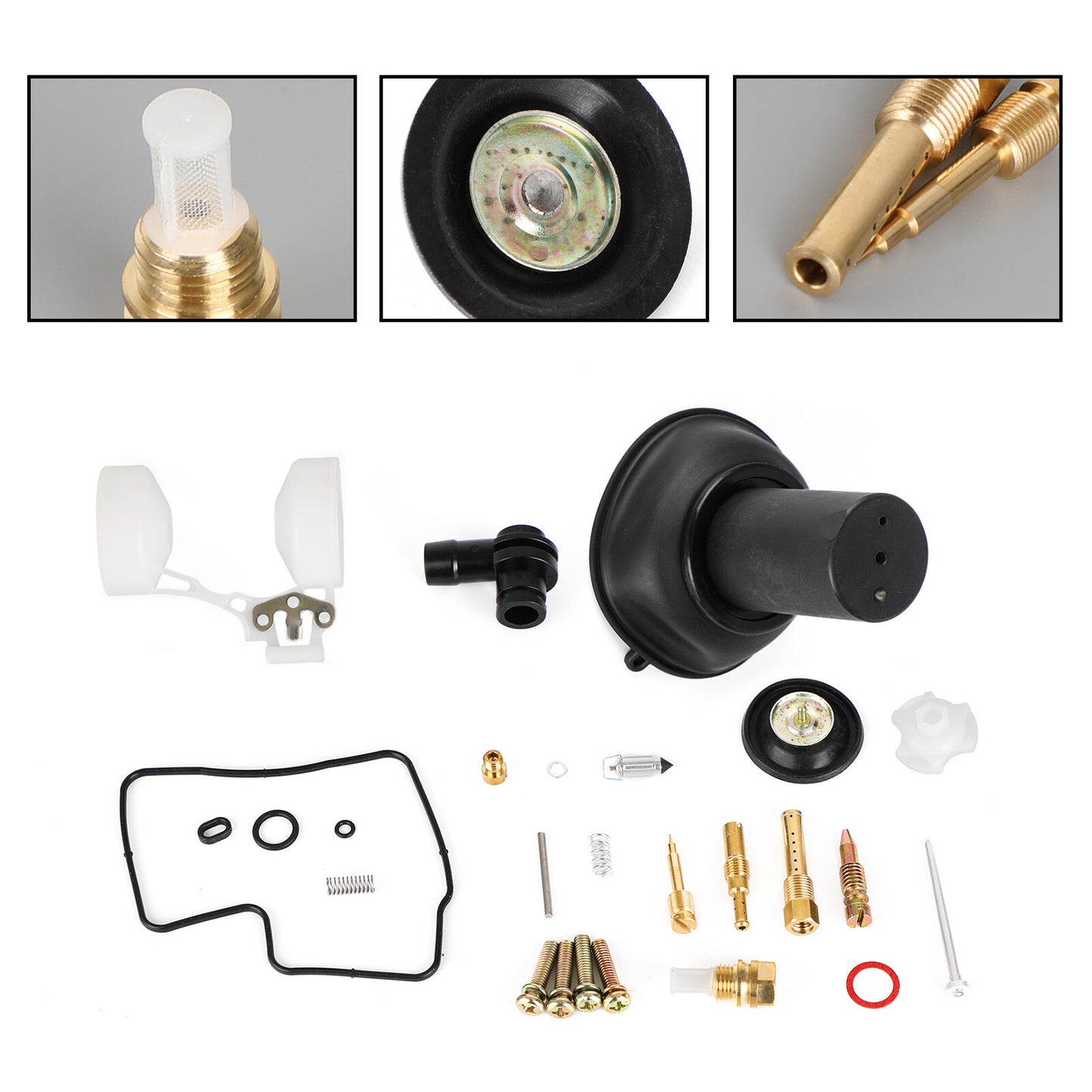 Carburetor Carb Rebuild Kit With plunger & float Compatible with for Honda VLX400 Steed 400