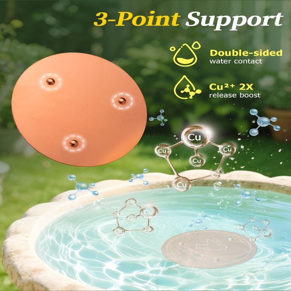 99.99% Pure Copper Mellbree Bird Bath Copper Disk Outdoor Birdbaths
