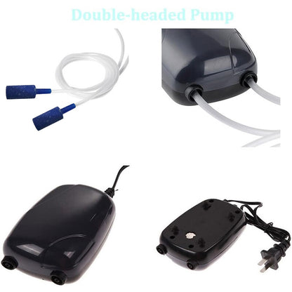 Aquarium Air Pump Quiet Fish Tank Oxygen Aerator Adjustable Airflow Aquarium AU