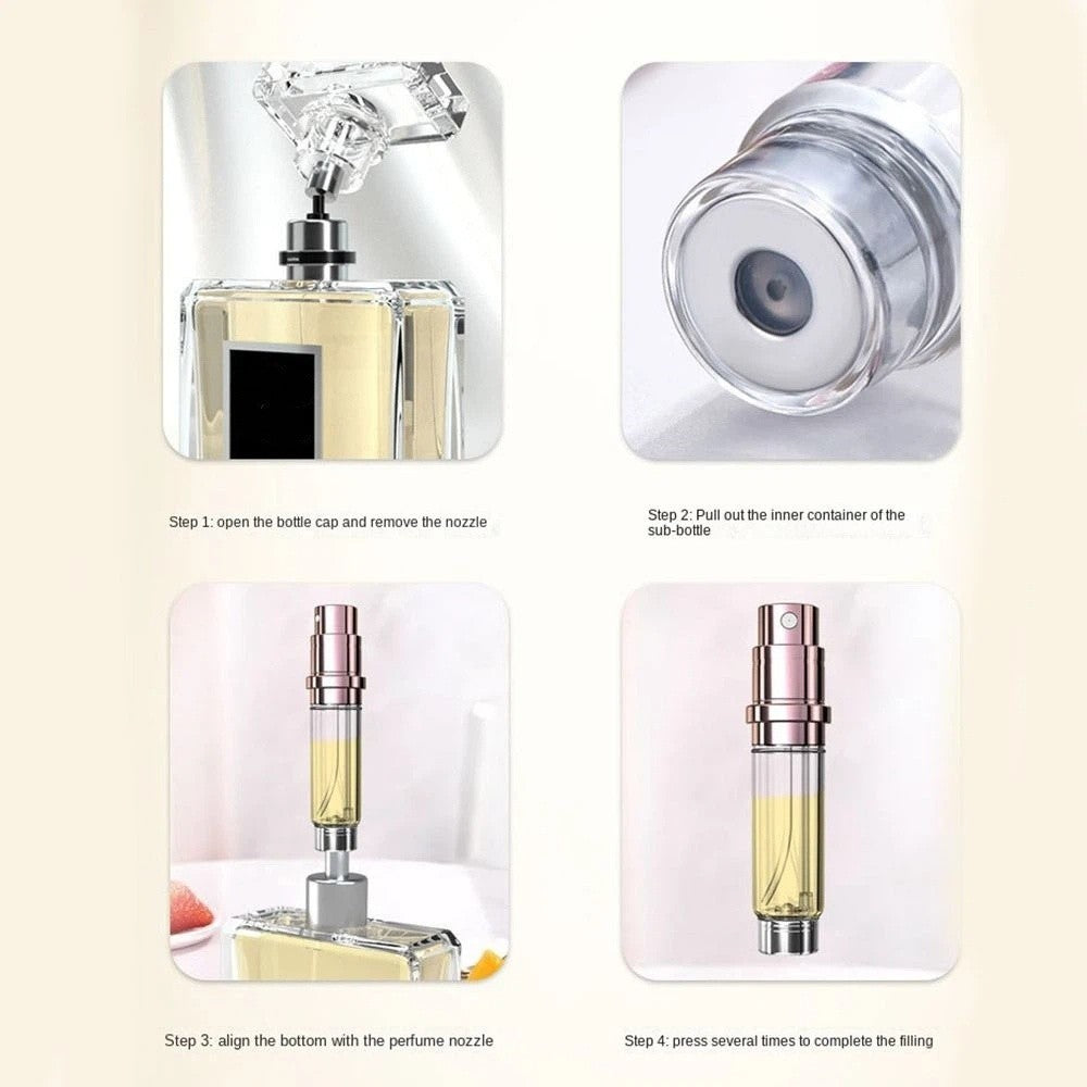 5ml /10ml Bottom-Filling Perfume Bottle Refillable Spray Bottle Empty Atomizer