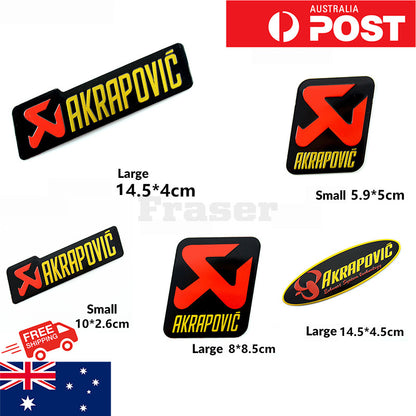Motorcycle Assort AKRAPOVIC Aluminium Sticker Heat-resistant Exhaust Pipes Decal
