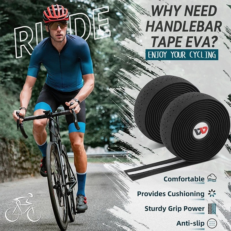 2x Thick Bicycle Handlebar Tape Bar Drop Wrap MTB Road Bike Anti-Slip Punch NEW