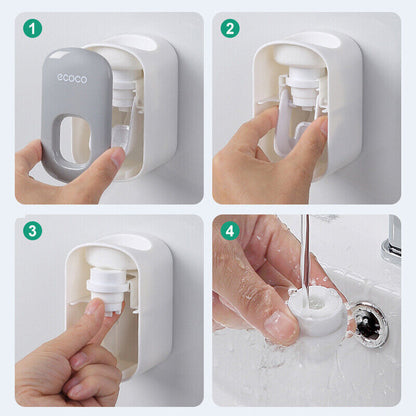 Wall Mount Auto Free Toothpaste Dispenser Automatic Toothpaste Holder Squeezer