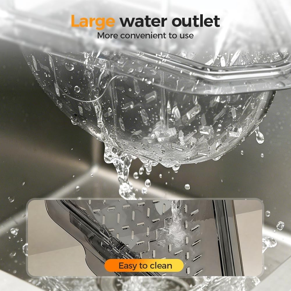 Triangular Magnetic Corner For Sink Strainer Basket Touchless Kitchen Drain