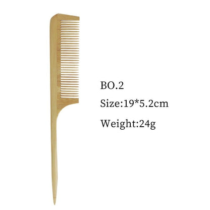 New Natural Bamboo And Wood Comb Smooth Hair Anti-static Scalp Massage Comb AUS