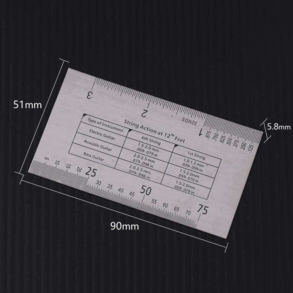 Tool Guitar Measuring Luthier Caliper Height Measurement String Gauge Ruler