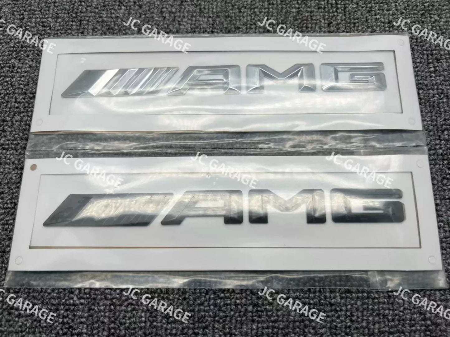 AMG Black Silver Rear Trunk 3D Emblem Badge A C E GLC GLA GLB GLE Before 2017