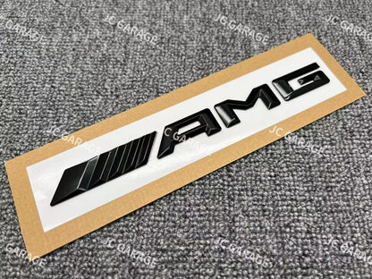 AMG Black Silver Rear Trunk 3D Emblem Badge A C E GLC GLA GLB GLE Before 2017