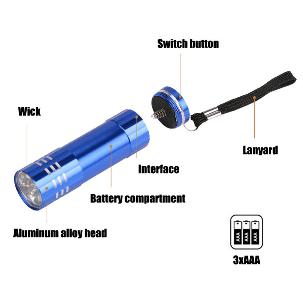 4PCS LED Mini Flashlight Ultra Bright Pocket Torch Camping Work Light Small Lamp