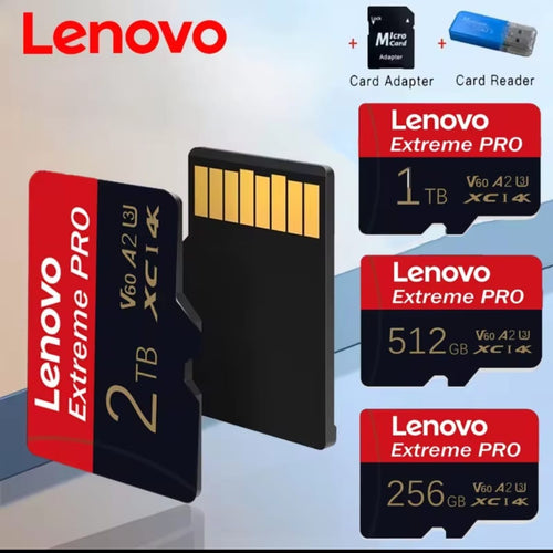 2TB High-Speed Micro TF/SD Card 1TB Cards Class 10 Memory Card Waterproof – Compatible with Lenovo