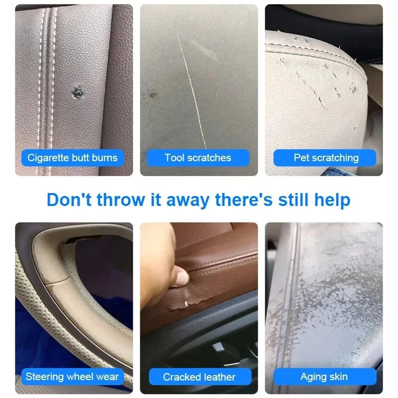 Advanced Leather Repair Gel Kit Filler Restore Car Seat Sofa Scratch Rips Holes – Compatible with Seat