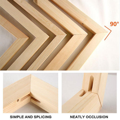 4pcs DIY Painting Frames Wooden Frame Kits for Canvas Oil Painting Picture Tool