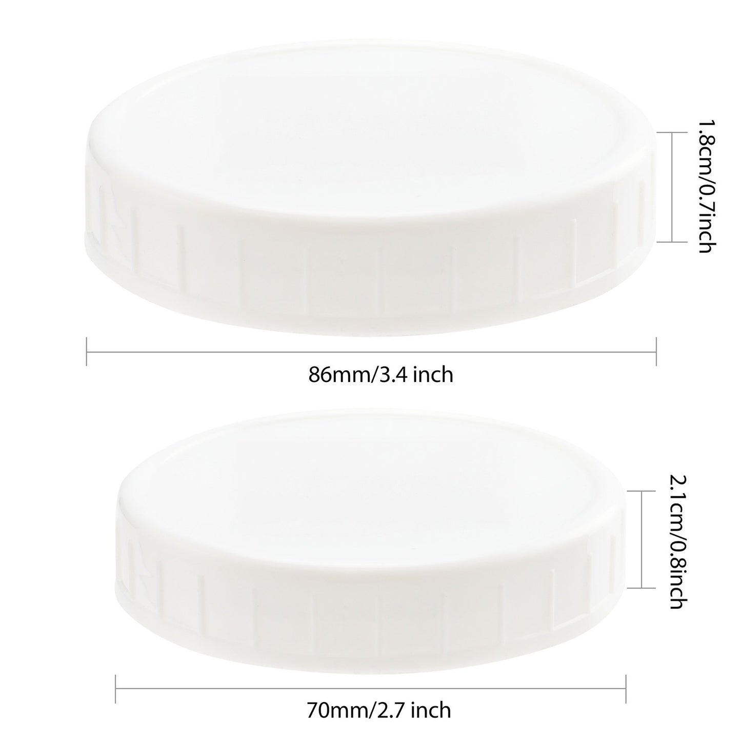 10-100 Wide Mouth Lids For Mason Jar Plastic Leak Proof Bottle Storage Cap Cover