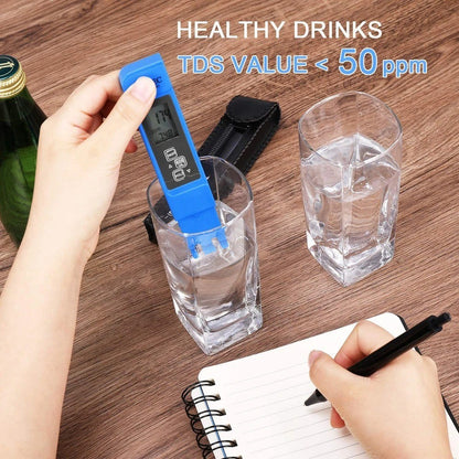 2pcs Digital TDS & pH Meter Water Tester – 0.01pH High Accuracy | 3-in-1 TDS
