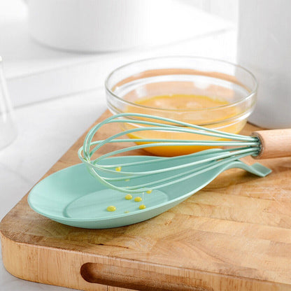 Spoon Rest Silicone Kitchen Holder Heat Resistant Utensil Cooking Rack Colorful