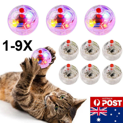 1-9x Ghost Hunting Motion Light Up Balls Flash Paranormal Equipment Pet Cat Toys