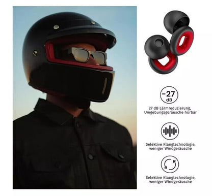 Artevive Moto Earplugs - 27 dB Wind Noise & Ear Ringing Reduction Reusable NEW