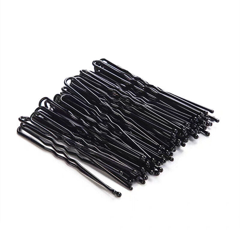100Pcs 6cm U Shape Hair Pins Bobby Clip Style Bun Tool Womens Girls Accessory
