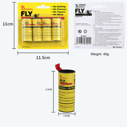 120 Rolls Sticky Fly Trap Paper Insect Bug Catcher Strip Flies Sticker
