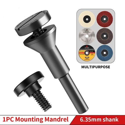 Mounting Mandrel 1/4'' Arbor Hole For Metal Cut Off Wheel Disc Die Grinder Tools
