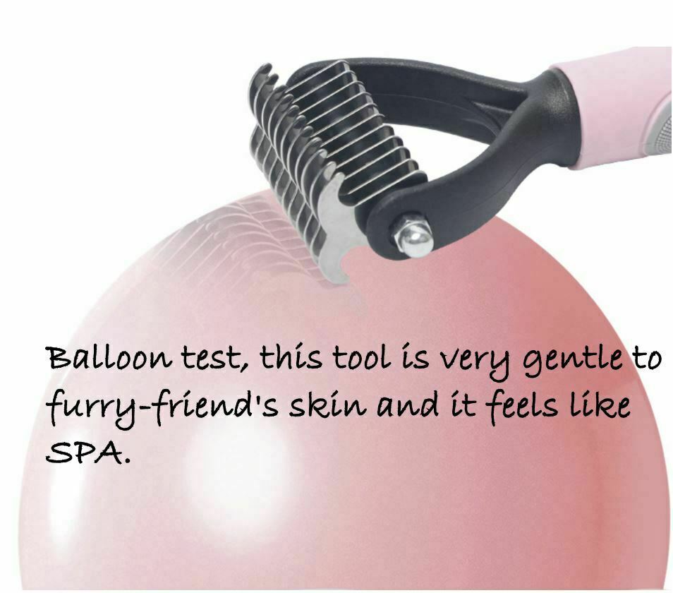 Dog Pet Cat Fur Dematting Grooming Deshedding Trimmer Tool Comb Brush Size S/L