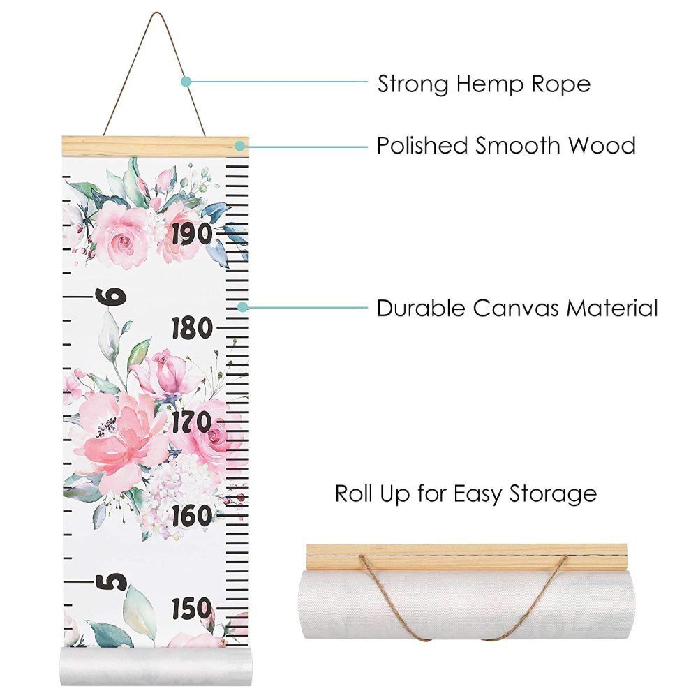 Kids Height Growth Ruler Chart Children Wall Hanging Personalised Measure Wooden