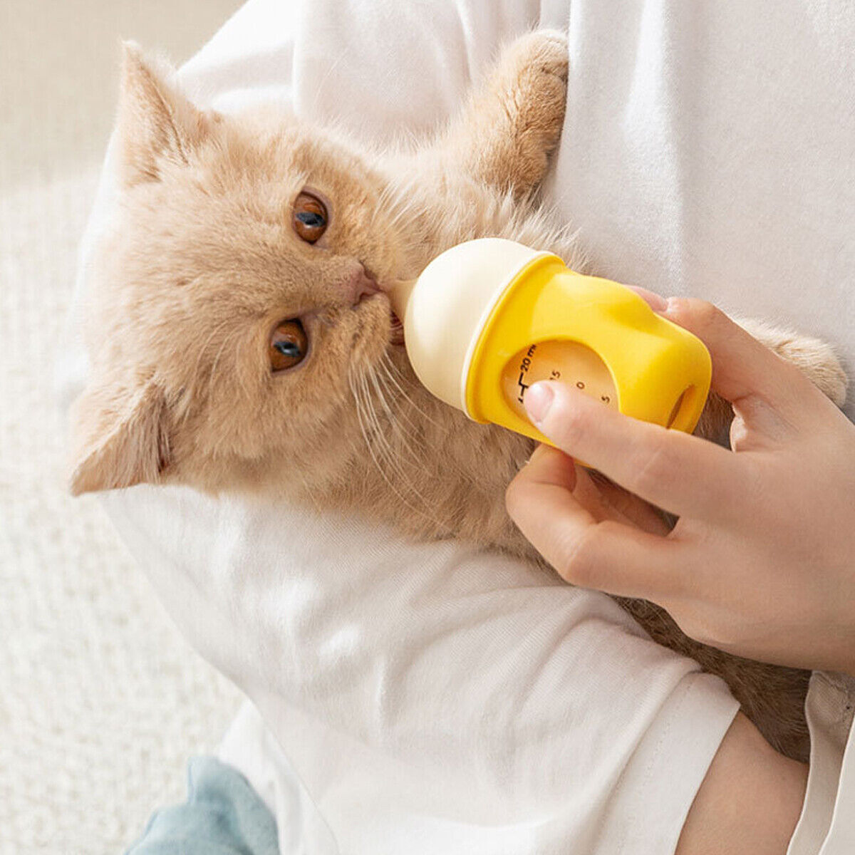 Silicone Pet Feeding Bottle Puppy Kitten Baby Milk Dispenser Scale Bpa Free Care