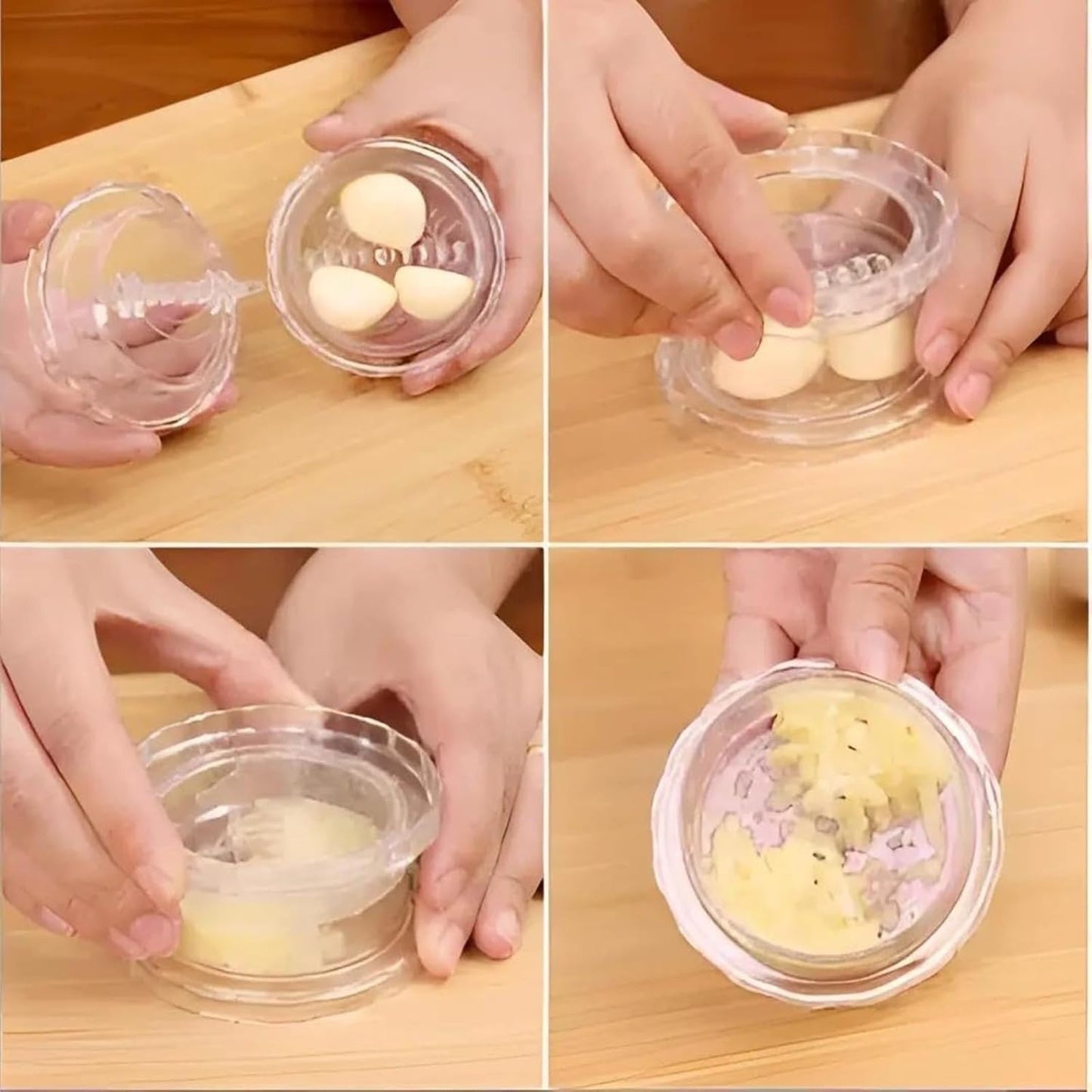 Clear Manual Garlic Twister & Ginger Mincer Tool
