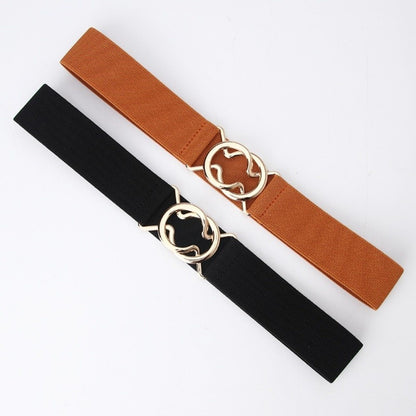 Adjustable Stretch Belt 3.8cm Wide Waist Belt Thin Elastic Belt  for Women