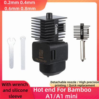 0.2mm 0.4mm 0.6mm 0.8mm Hot End Print Head Hotend for Bambu Lab A1/A1 mini