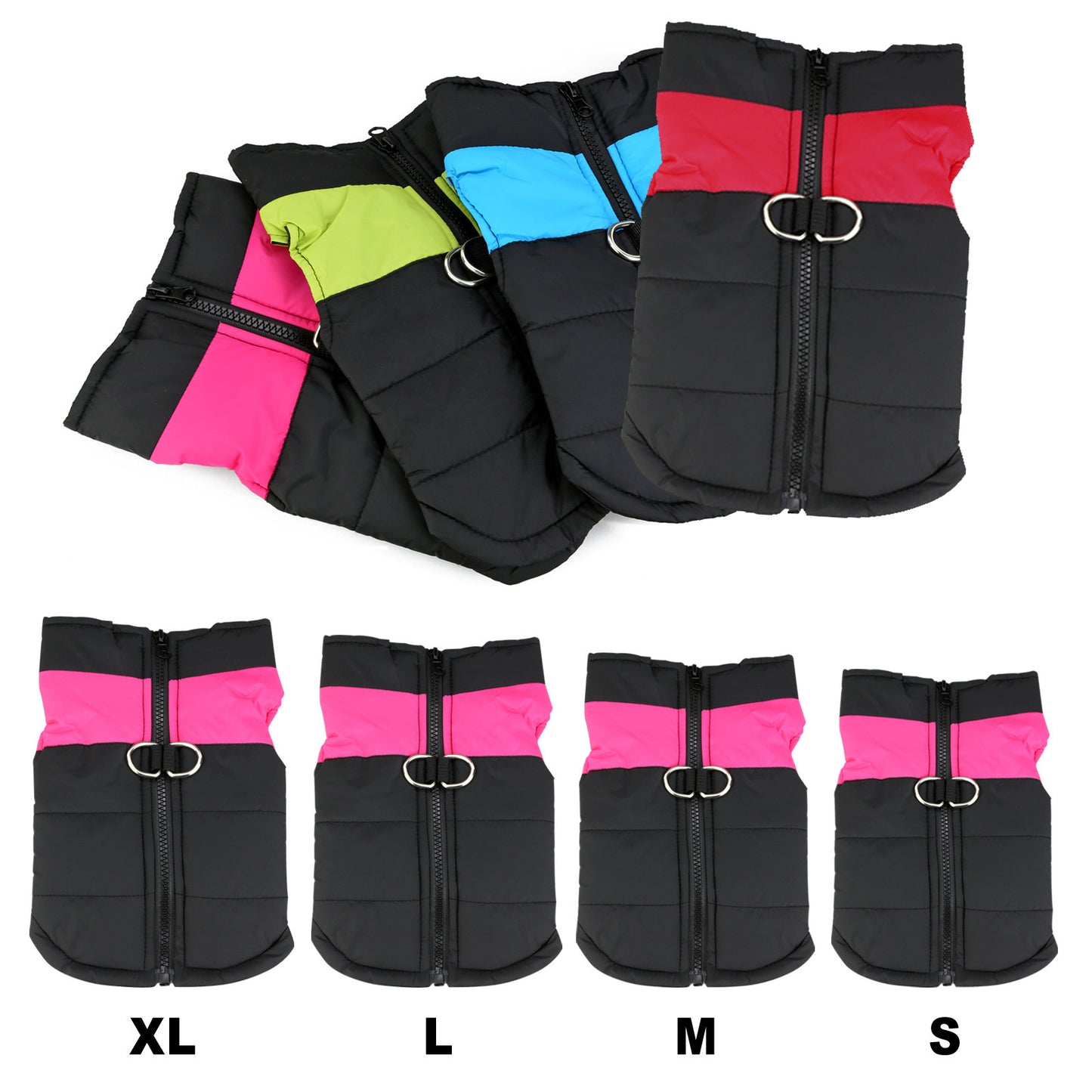 Large Dog jacket padded Pet Clothes windbreaker Warm waterproof Vest Winter Coat