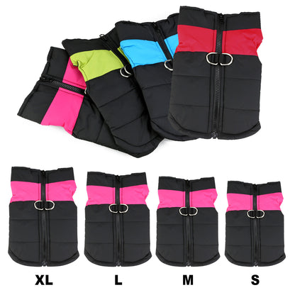Large Dog jacket padded Pet Clothes windbreaker Warm waterproof Vest Winter Coat