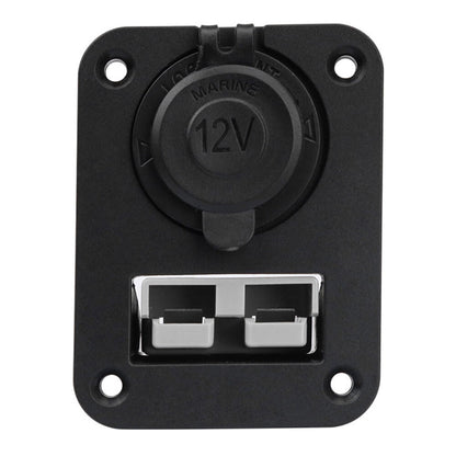 50A Amp Anderson Plug Flush Mount PANEL Bracket Grey + 12V Cigarette Socket