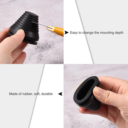 4pcs Rubber Grommet Mount Dia 40mm Conical for Wire Protect of Thick Plate