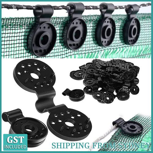 UP 100X Shade Cloth Plastic Clips Round Plastic Black Clips for Sun Shade Net AU