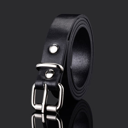 Children Leather Belt Trouser Dress Belts Thin Waist Strap Pin Buckle Waistband