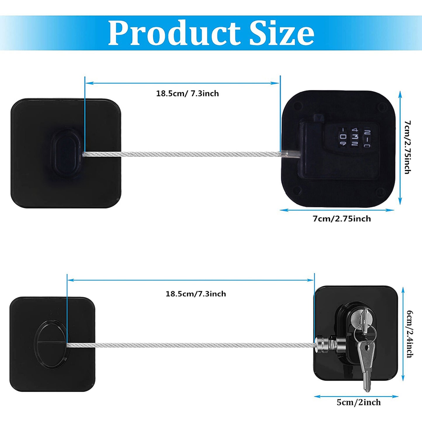 Digital Password With Metal Key or Coded Lock Cabinet Locks Refrigerator Lock