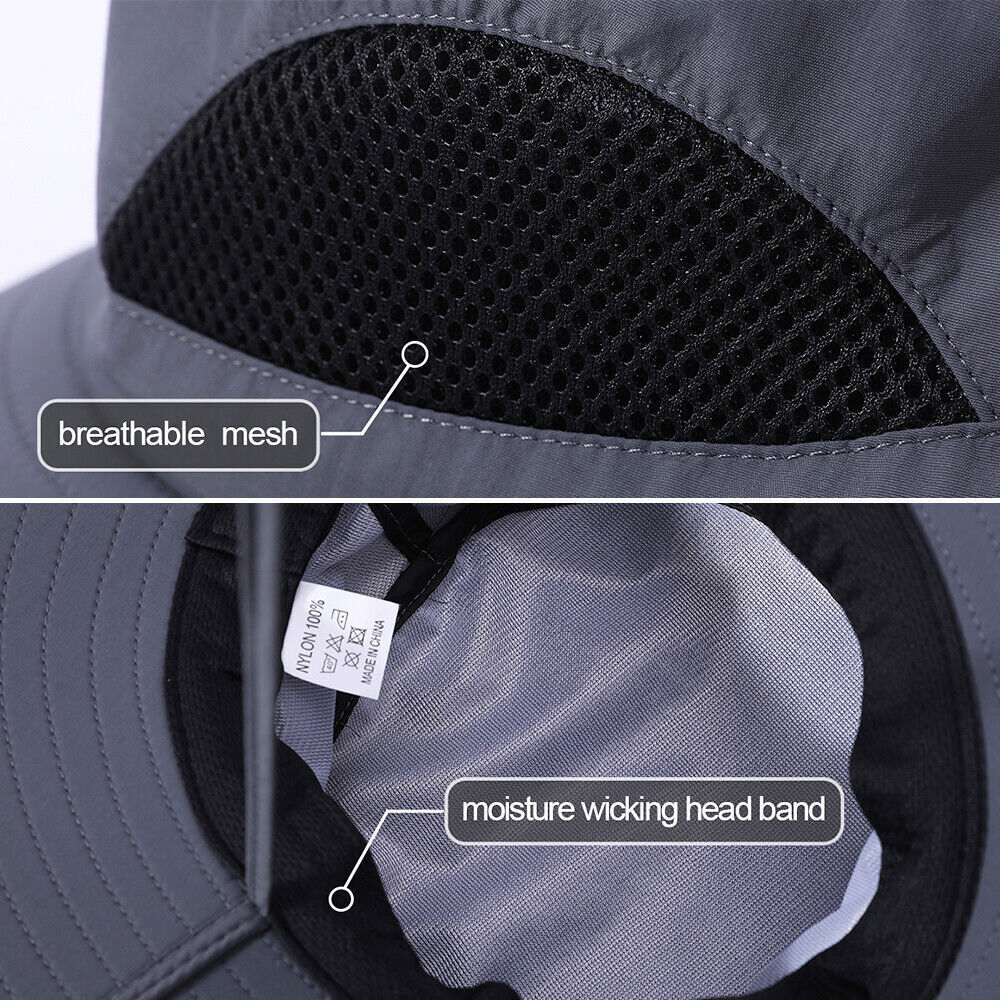 Men Wide Brim Bucket Hat UV Protection Sun Cap Women Fishing Hiking Outdoor Gift
