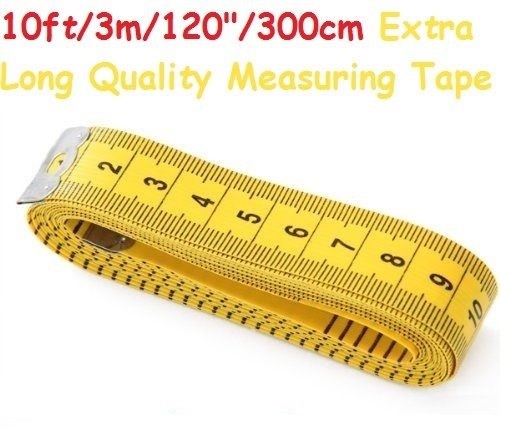 LONG 10ft 3M Tape Measure Extra Plastic Non Stretching 300Cm 120" x 20mm Tailor