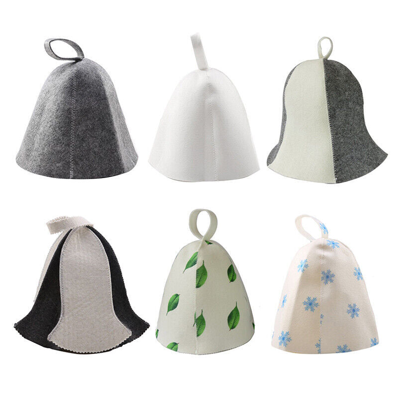 Wool Felt Sauna Hat Russian Banya Cap Unisex Lightweight For Shower Cap Hat AU