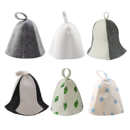 Wool Felt Sauna Hat Russian Banya Cap Unisex Lightweight For Shower Cap Hat AU
