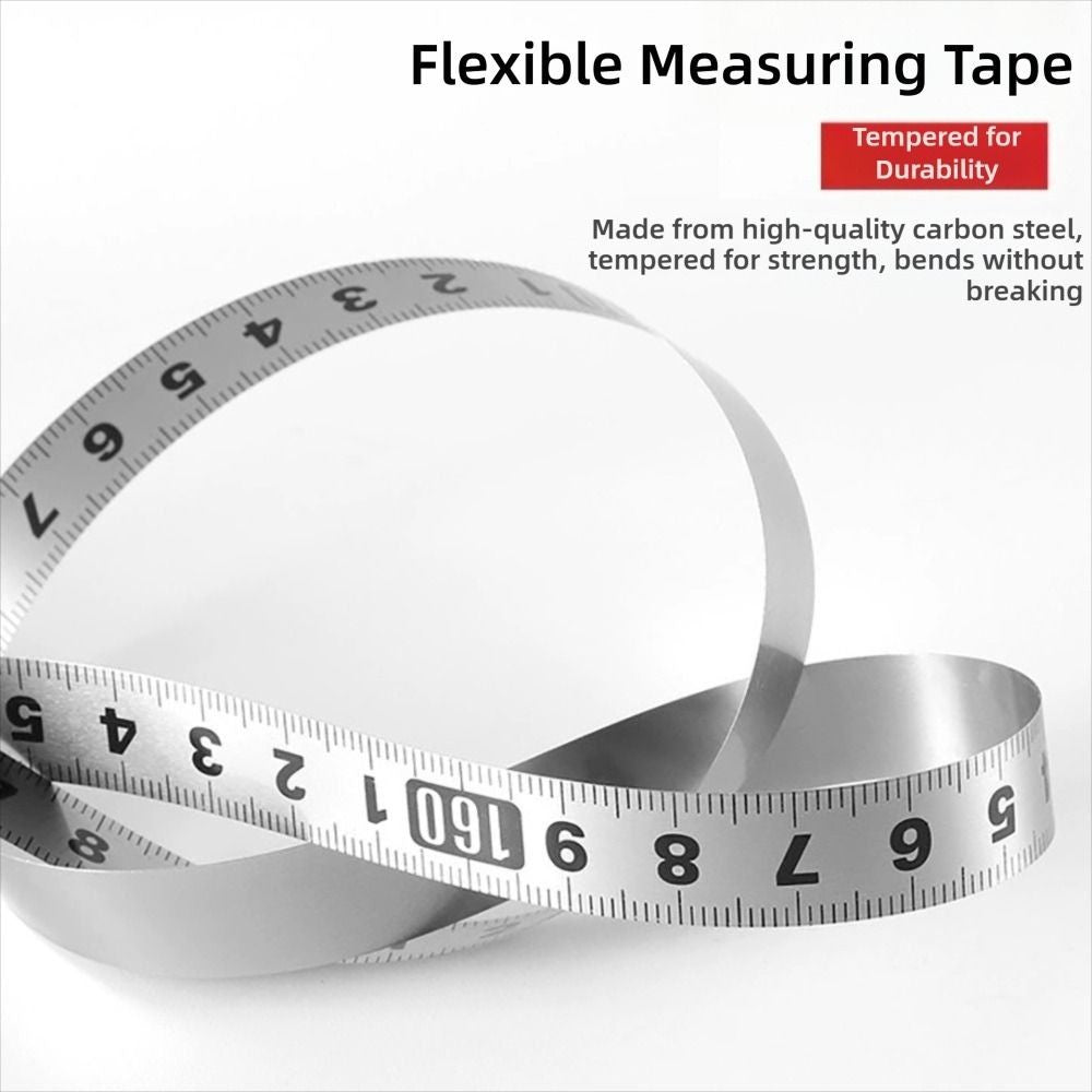 12MM Width Measuring Tape Self-Adhesive Workbench Ruler Metal Tape Measure
