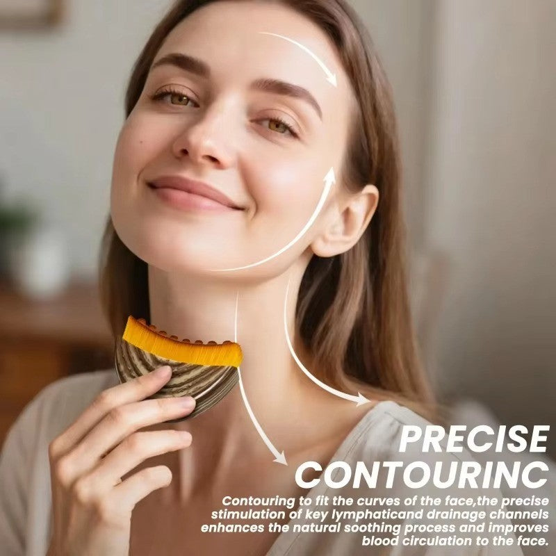 Lymphatic Contour Face Brush, Dry Brushing Face Brush,Lymphatic Drainage Massage
