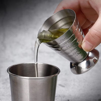 75ml Stainless Steel Cocktail Jigger Bartending Measuring CupBar Tool Dual Sided