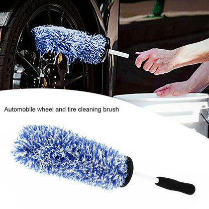 Car Wheel Cleaning Brush Tool Tire Washing Clean Alloy Soft Bristle Cleaner Tool