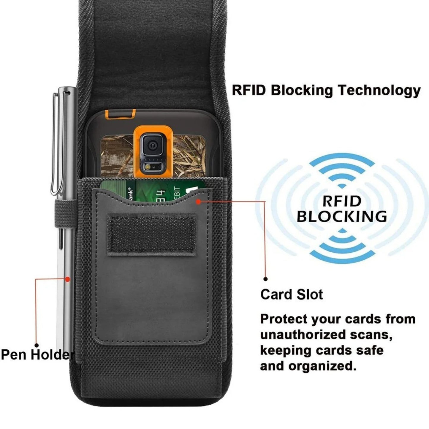 Universal Men Waist Bag Mobile Phone Belt Clip Case Mobile Phone Holster Pouch