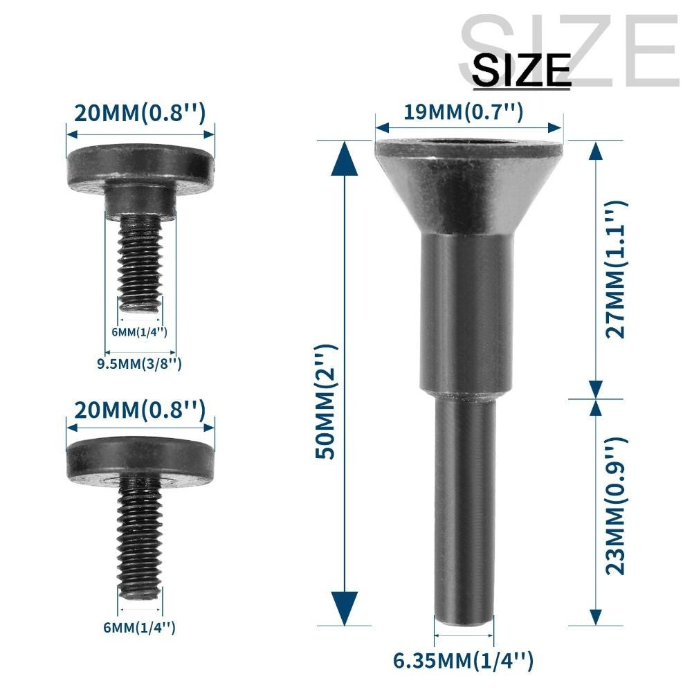 Mounting Mandrel 1/4'' Arbor Hole For Metal Cut Off Wheel Disc Die Grinder Tools