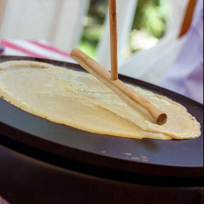 1/2X DIY Kitchen Tool Wood Spreader Stick Rake Crepe Maker Pancake Pita Batter